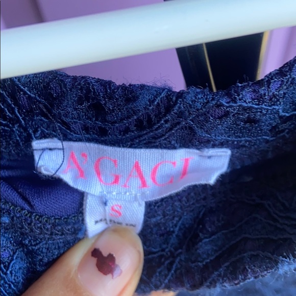 Navy blue stretchy dress. - Picture 4 of 5